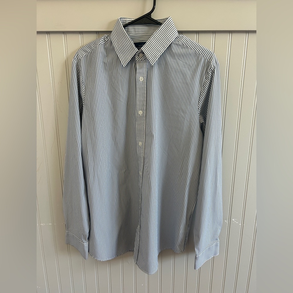 Mizzen + Main Dress Shirt/ Striped Pattern